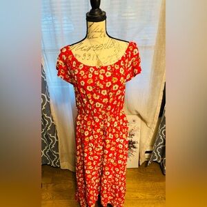 Red Floral Dress